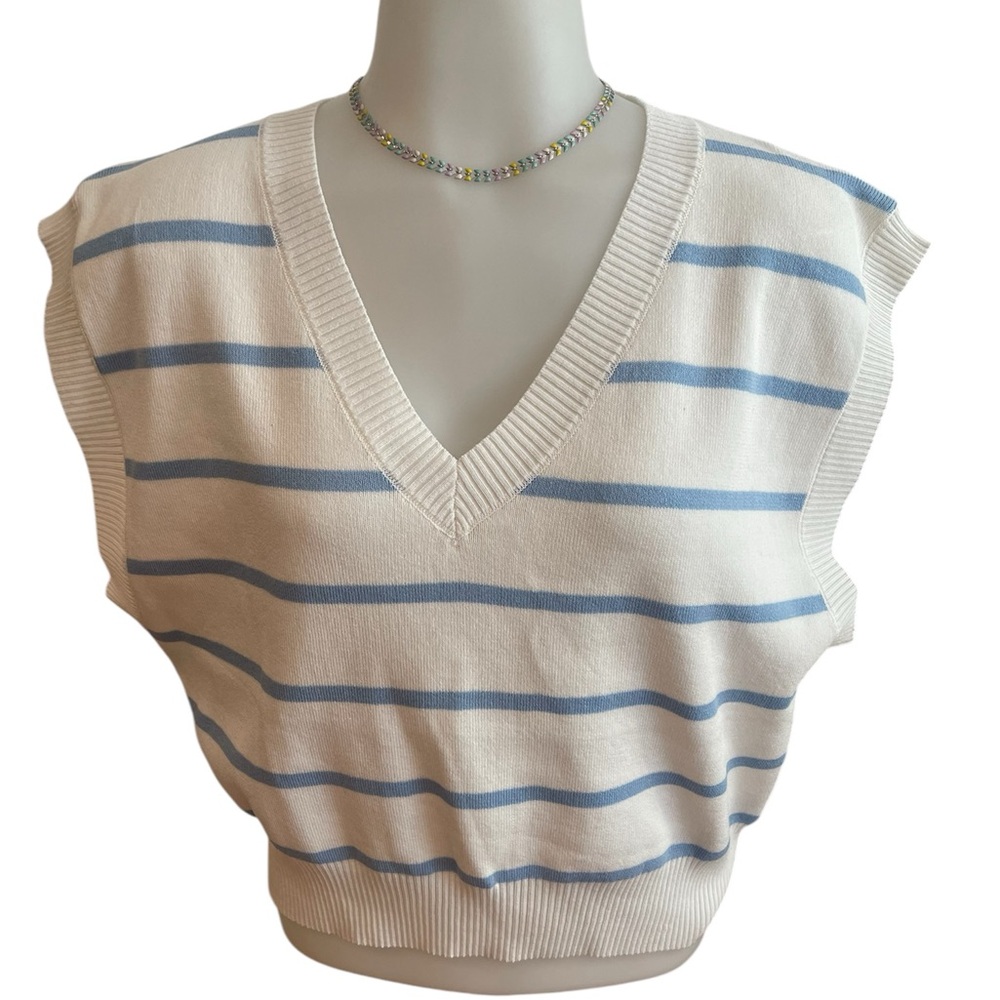 New Forever 21 Sleeveless Stripe Knit Top SZ Juniors L